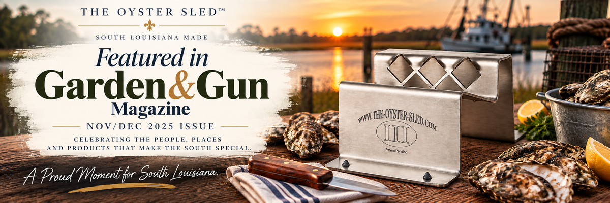 The Oyster Sled shucking tool Garden & Gun magazine feature Nov/Dec 2025
